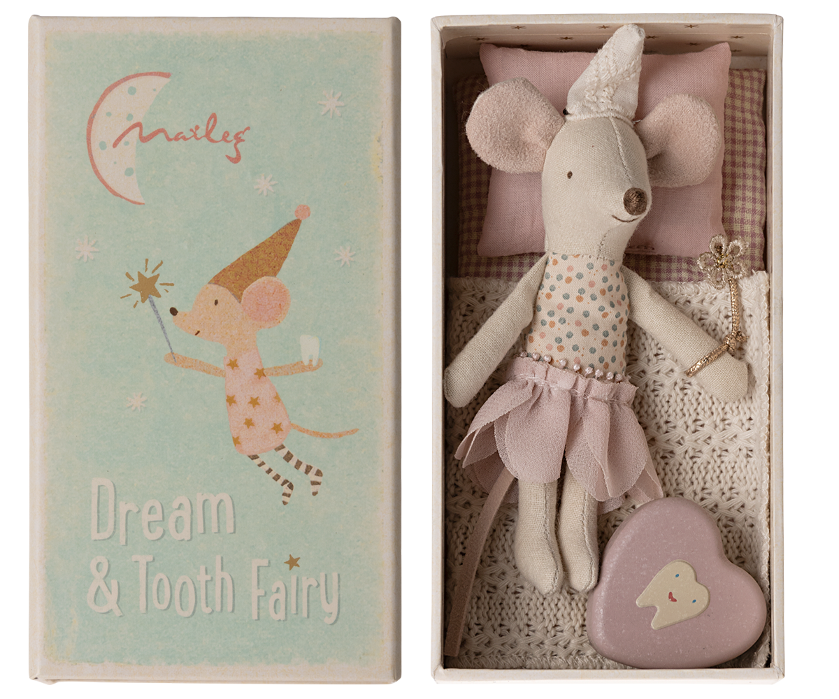Tooth Fairy Mouse Little Sister in Matchbox